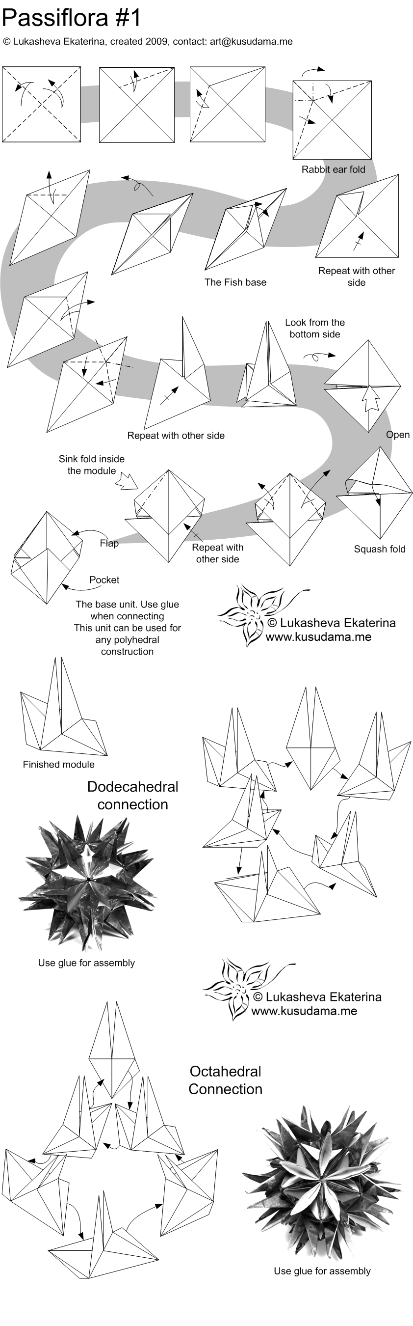 Diagram for Passiflora-curly kusudama