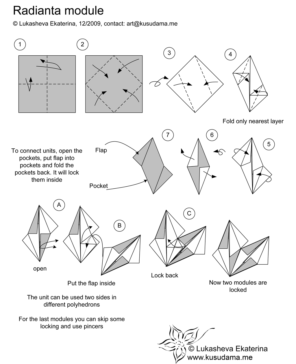 Diagram for Radianta-90 kusudama