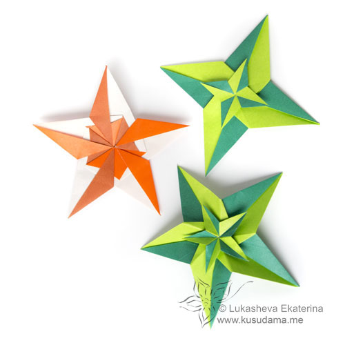 Compass origami star