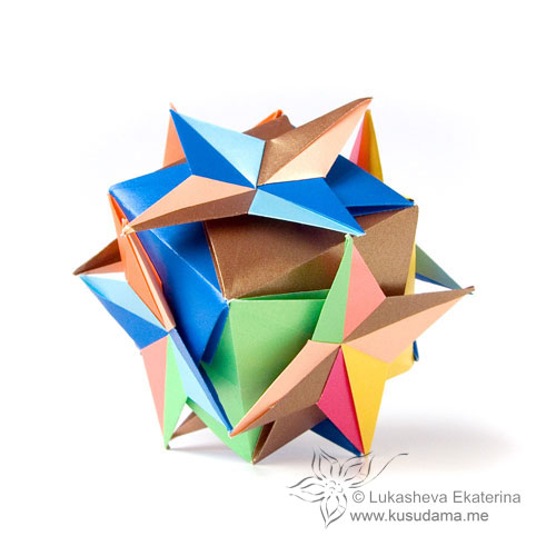 Compass origami kusudama