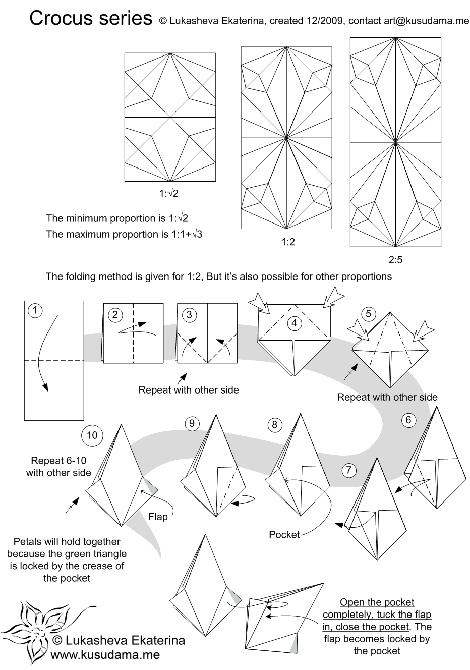 Diagram for Crocus kusudama